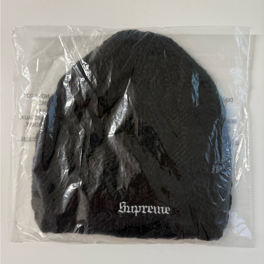 Supreme Block Knit Beanie Black